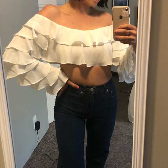 Forever 21 long sleeve crop top - Picture 1 of 5